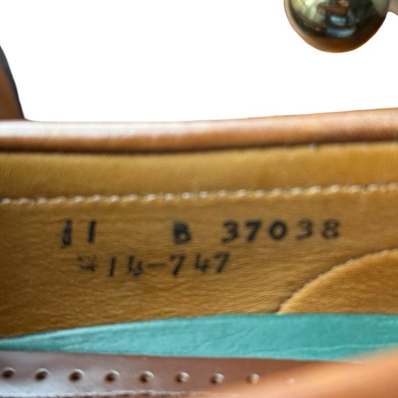 Sebago Lites Mens 11 B Brown Leather Kiltie Buckle Loafers Handsewn‎ USA 37038
